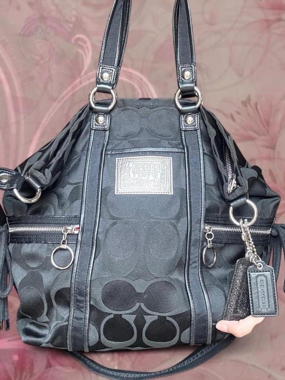 Vintage Coach Poppy Signature Tote Bag